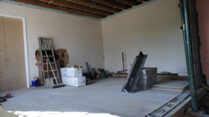 Living room, build in progress