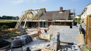Roof going up