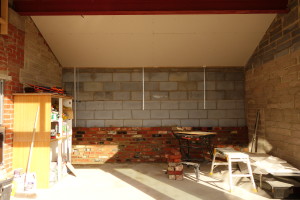 Brick feature wall